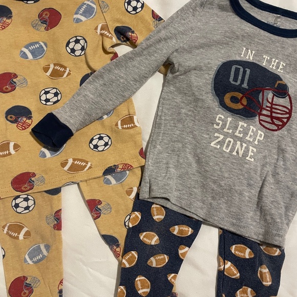 12 month old football pajamas sets - Picture 1 of 6